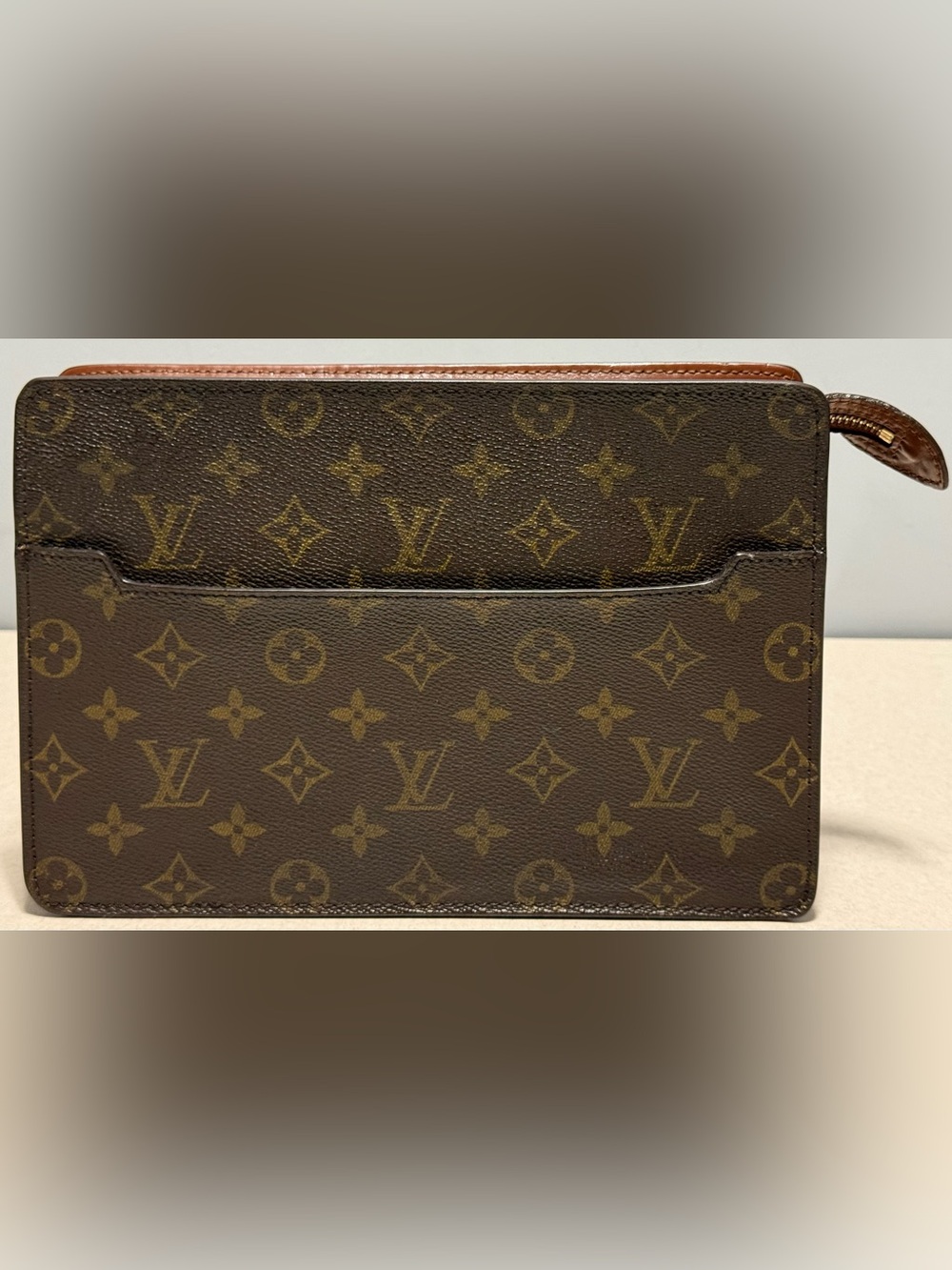 Louis Vuitton Vintage Pochette Homme Monogram Canvas Clutch Bag